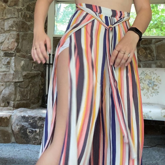 Stripped slit pants - Picture 4 of 4